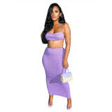 Madison Crop Maxi Skirt Set