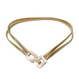 Gilded Double Spring Buckle Metal Belt