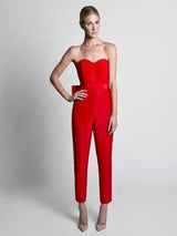 Ravishing Red Jumpsuit Evening Dress