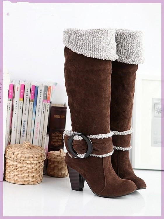 Flirty Chic Knee High Heeled Boots