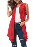 Draped Darling Sleeveless Cardigan