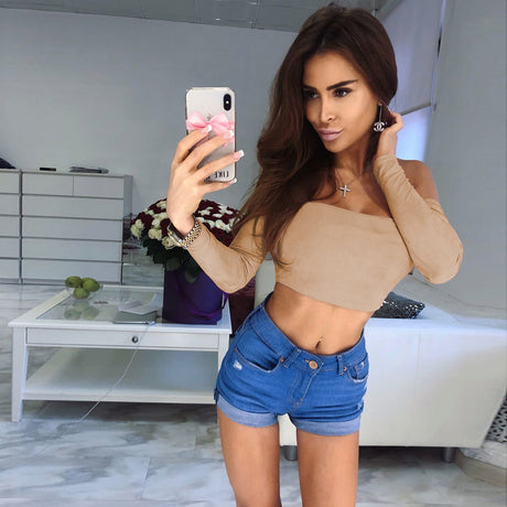 Aubree Off Shoulder Crop Top