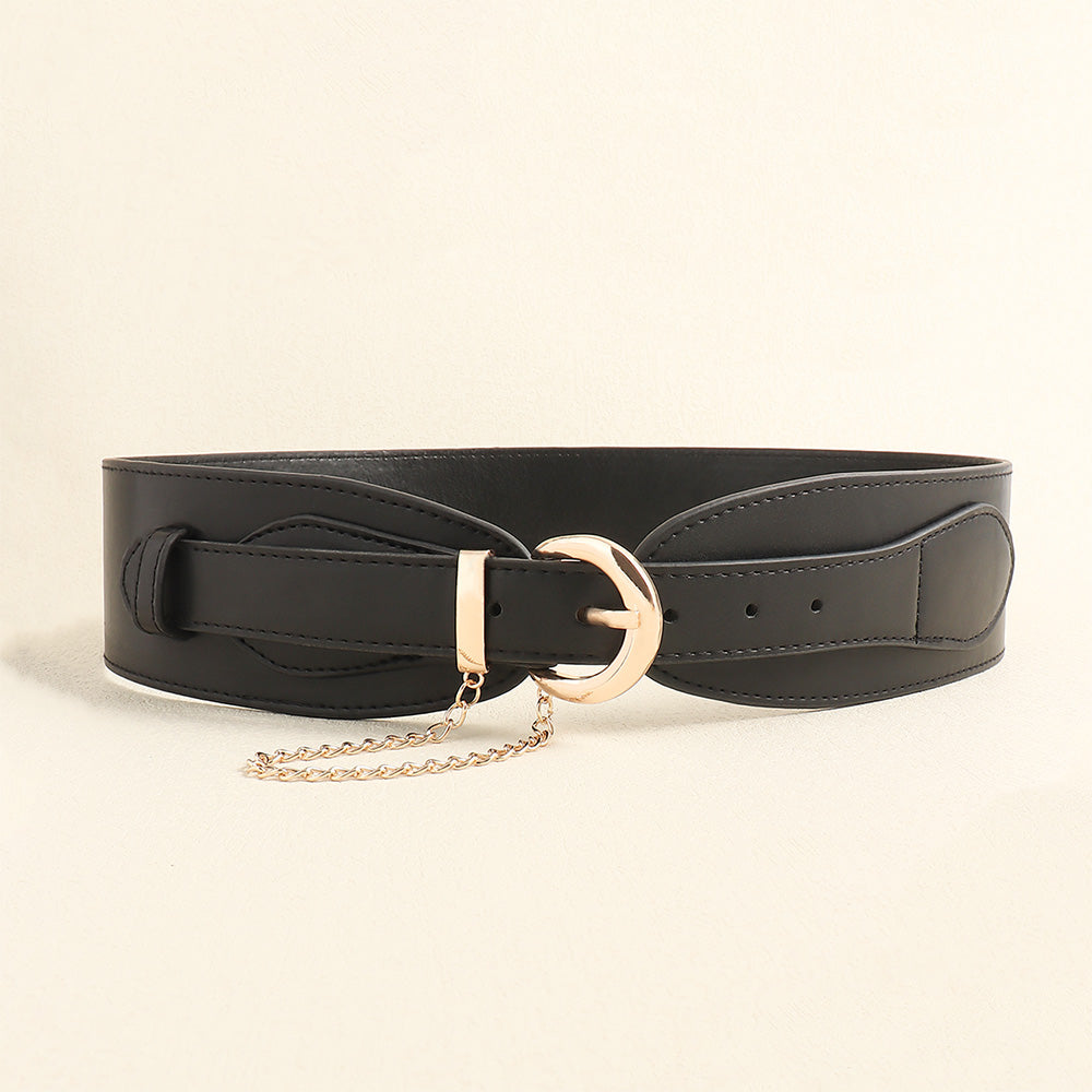 Sleek Metal Chain Waist Belt