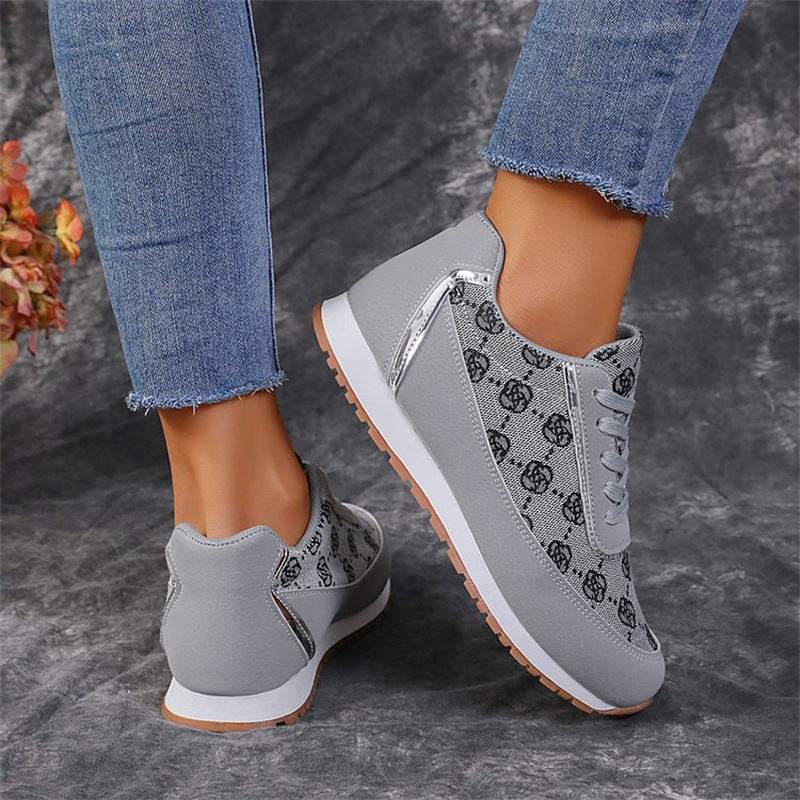 Floral Bliss Lace-up Sneakers