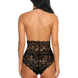 Seductive Lace Low-Cut Bodysuit Lingerie