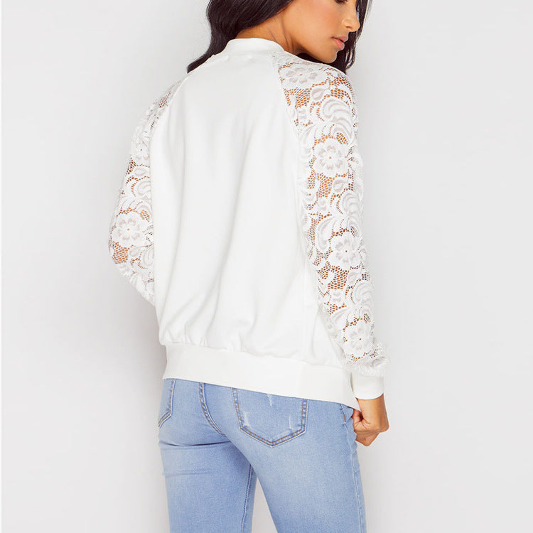 Lace Bomber Jacket