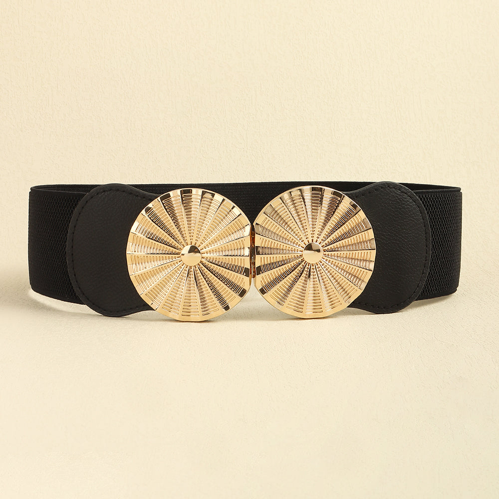 Metal Circle Elastic Waist Belt