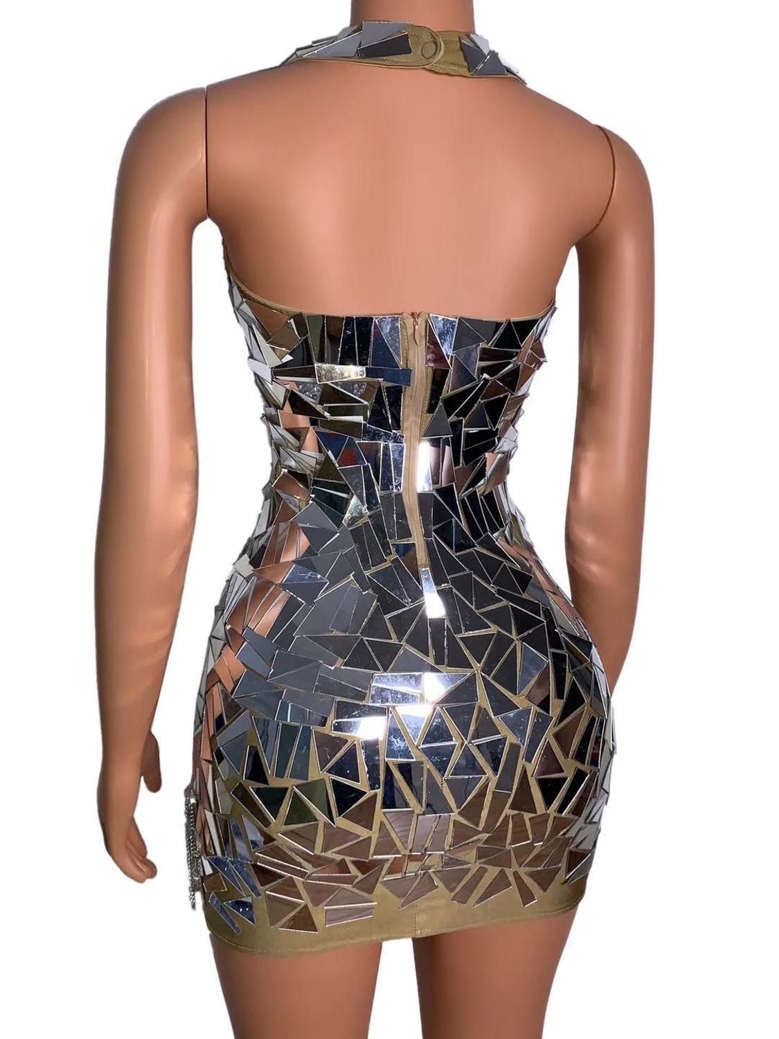 Remi Halter Reflective Mini Dress