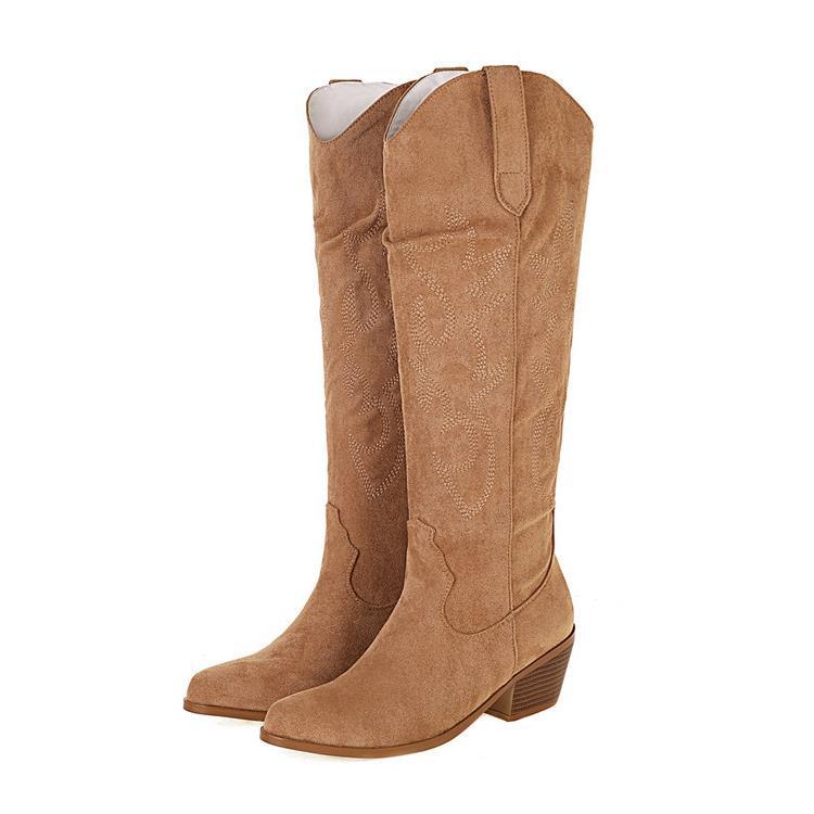 Seductive V-Cut Western Charm Boots