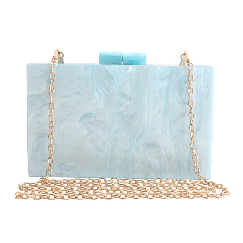 Marble Luxe Acrylic Clutch Bag