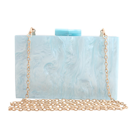 Marble Luxe Acrylic Clutch Bag