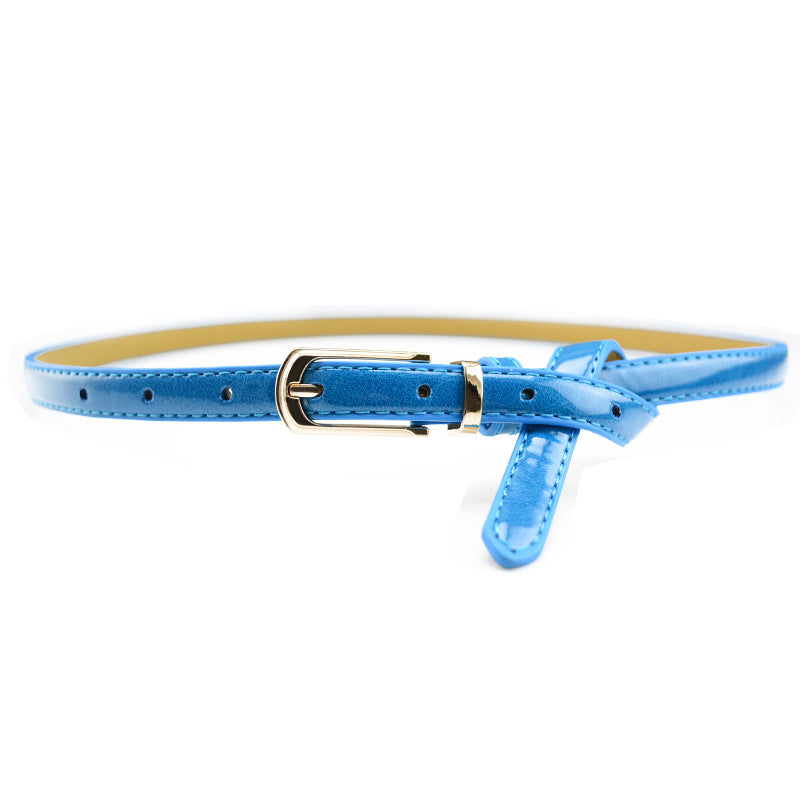 Patent Leather Pin Buckle Multi-Color Belt