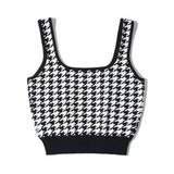 Ashton Houndstooth Crop Cami