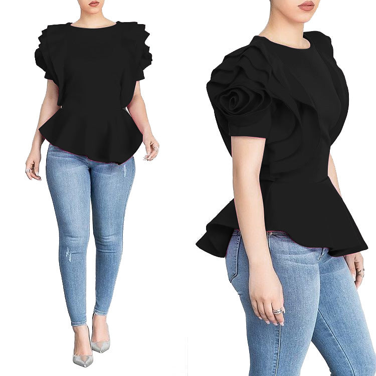 Rosie Ruffled Peplum Top