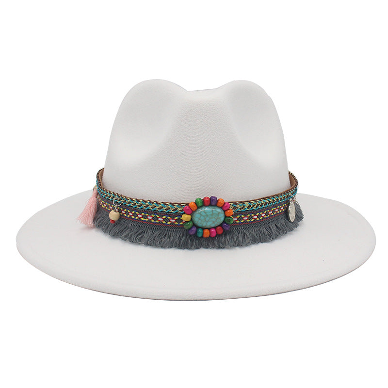 Gemstone Embellished Ethnic Cowboy Hat