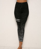 Gold Stripe Sparkle Leggings.