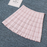 Plaid Pleated A-Line Skirt