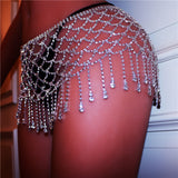 Rhinestone Glam Waist Chain Body Jewelry