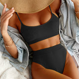 High Cut Ribbed Bikini