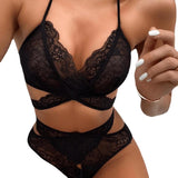 Seductive Lace Three-Point Bodysuit Lingerie