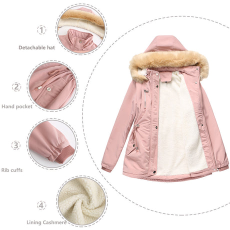 Winter Chic Hooded Fleece Coat