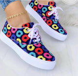 Floral Fun Lace-up Sneaker Shoes