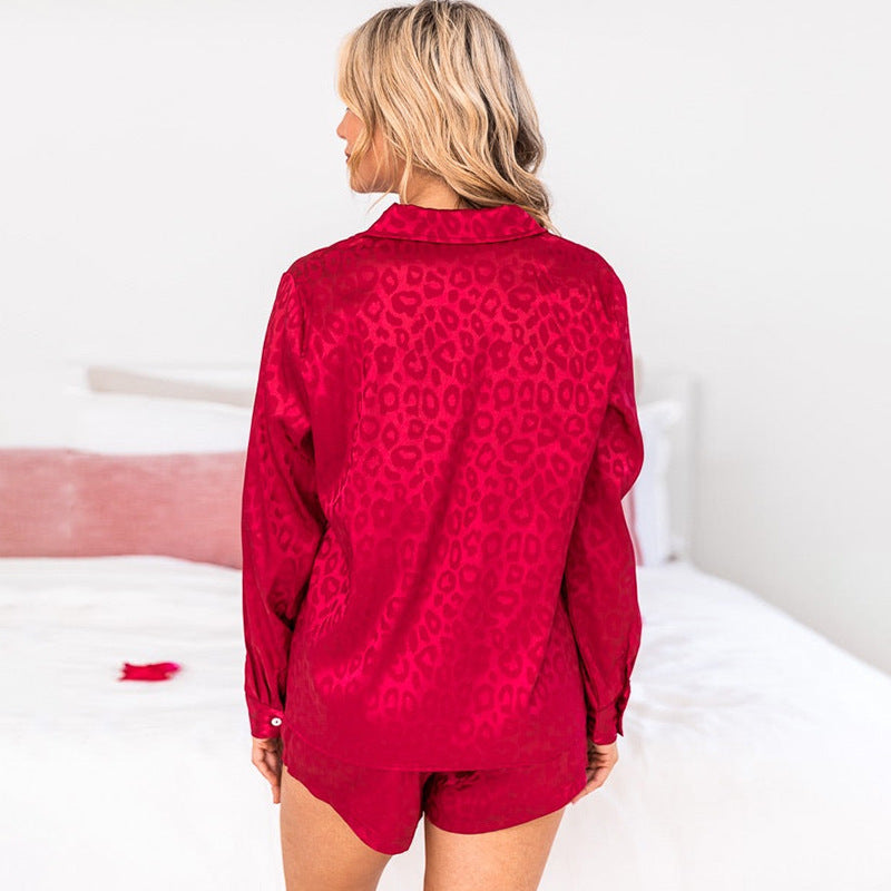 Red Cheetah Pajama Set