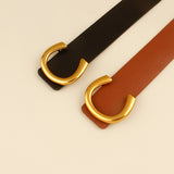 Geometric Alloy Buckle Shirt Belt