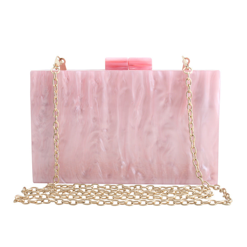 Marble Luxe Acrylic Clutch Bag