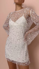 Sophie Sequined Long Sleeved Mini Dress