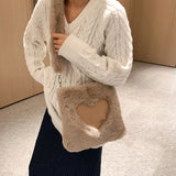 Winter Plush Sewing Thread Shoulder Bag