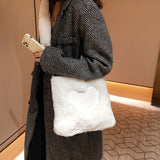 Winter Plush Sewing Thread Shoulder Bag