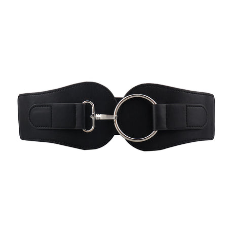 Coffee Black Elastic All-Match Waist Cover Belt