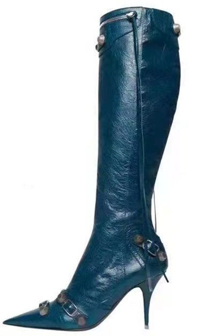 Flirty Chic Zip-Up Knee High Boots