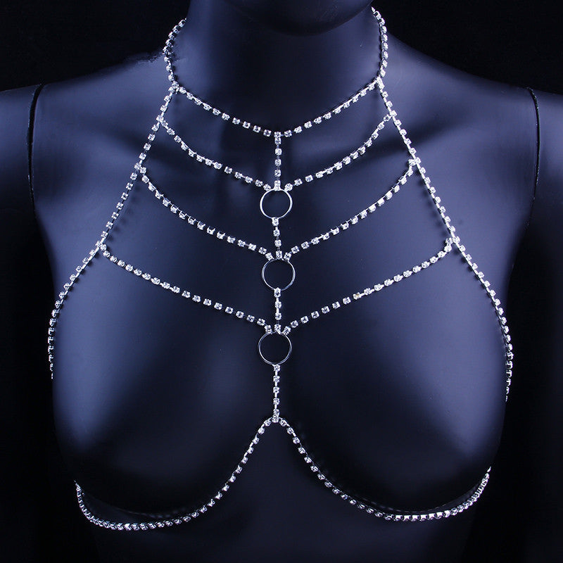 Glamourous Rhinestone Nightclub Body Jewelry