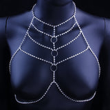 Glamourous Rhinestone Nightclub Body Jewelry