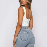 Posie One-Shoulder Corset Top