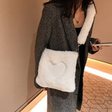 Winter Plush Sewing Thread Shoulder Bag