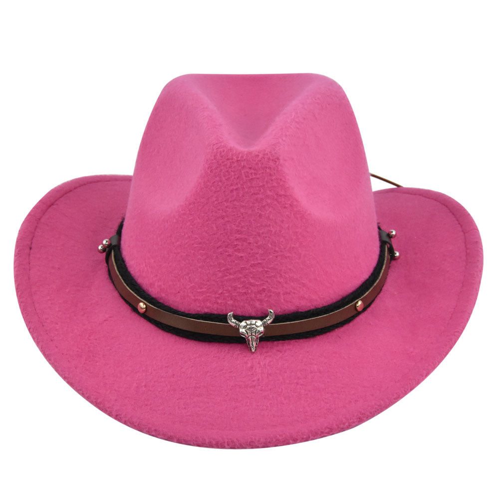 Western Bell Shape Curved Brim Cowboy Hat