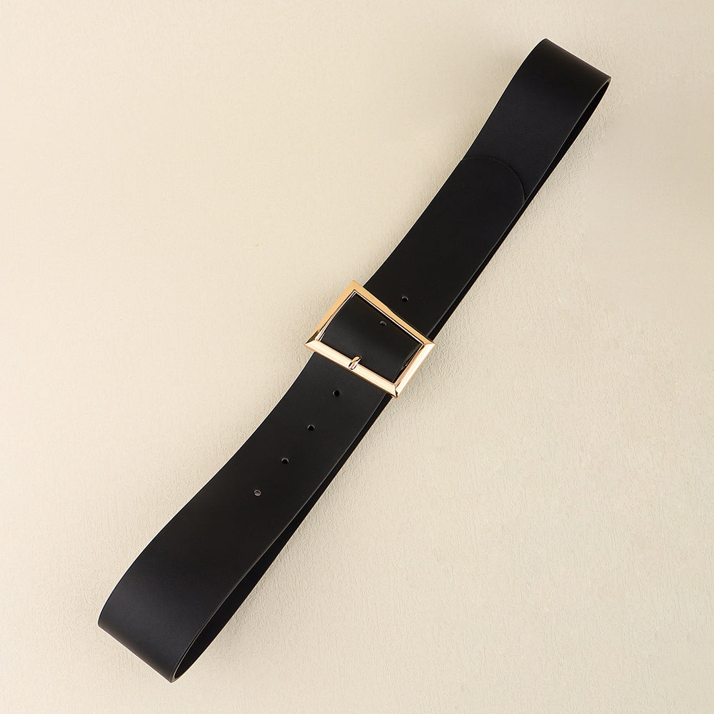 Black Needle Buckle Wide Belt