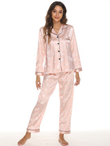 Stretch Satin V-Neck Pajama Set