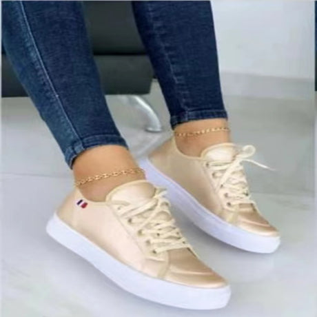 Lace-Up Fun Flats Slip-On Sneakers Walking Shoes