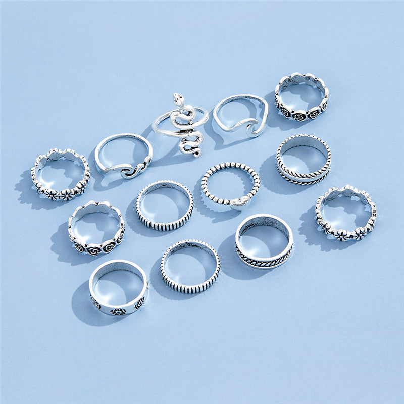 Silver Alice Ring Set