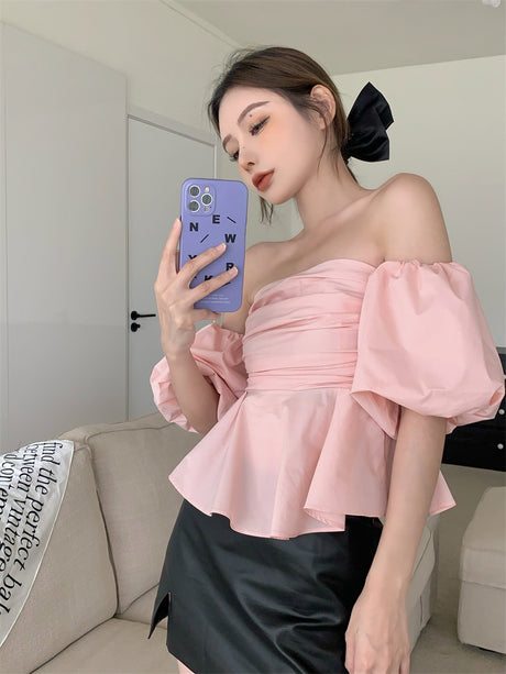 Dream French Ruffle Crop Top