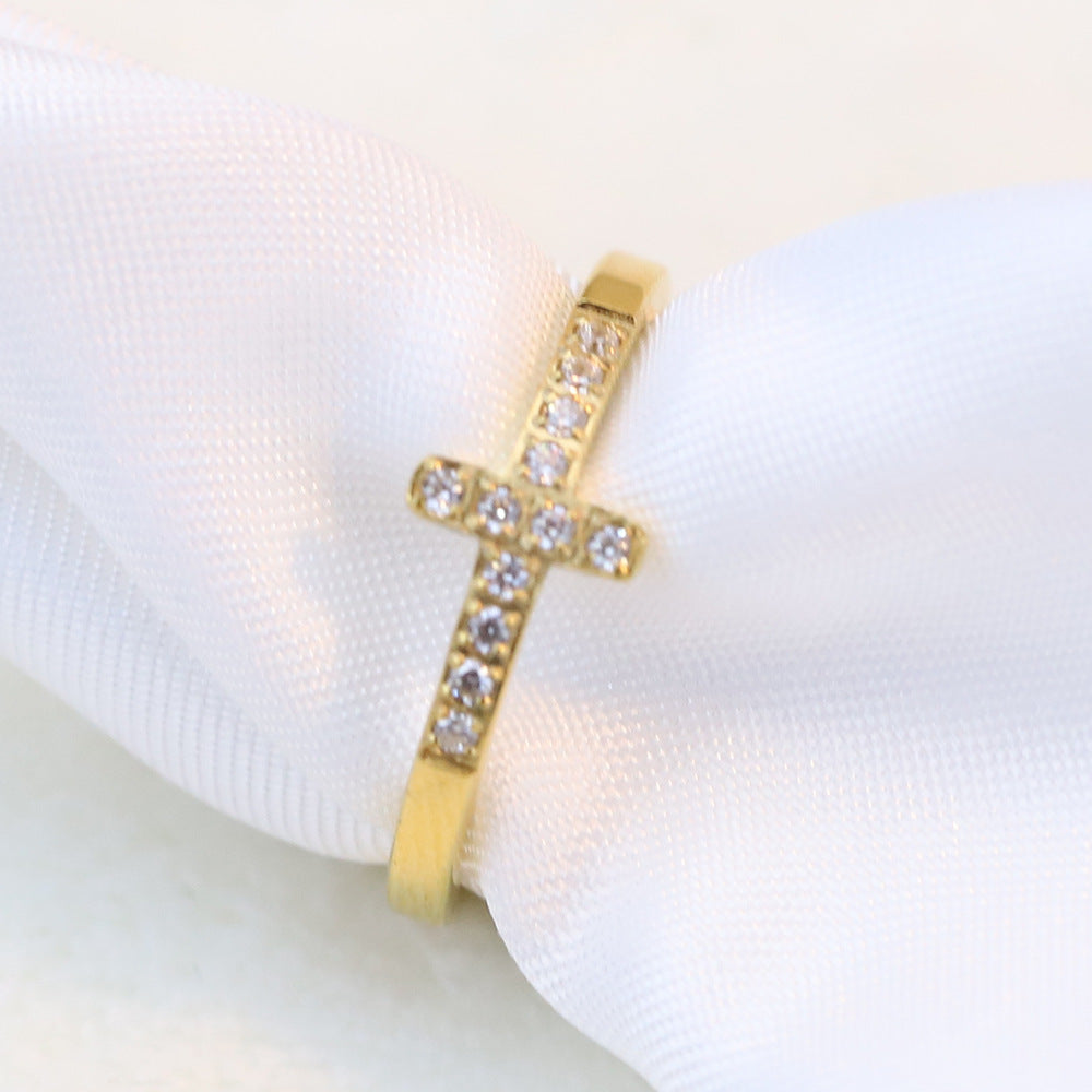 Cross Studded Lolita Ring