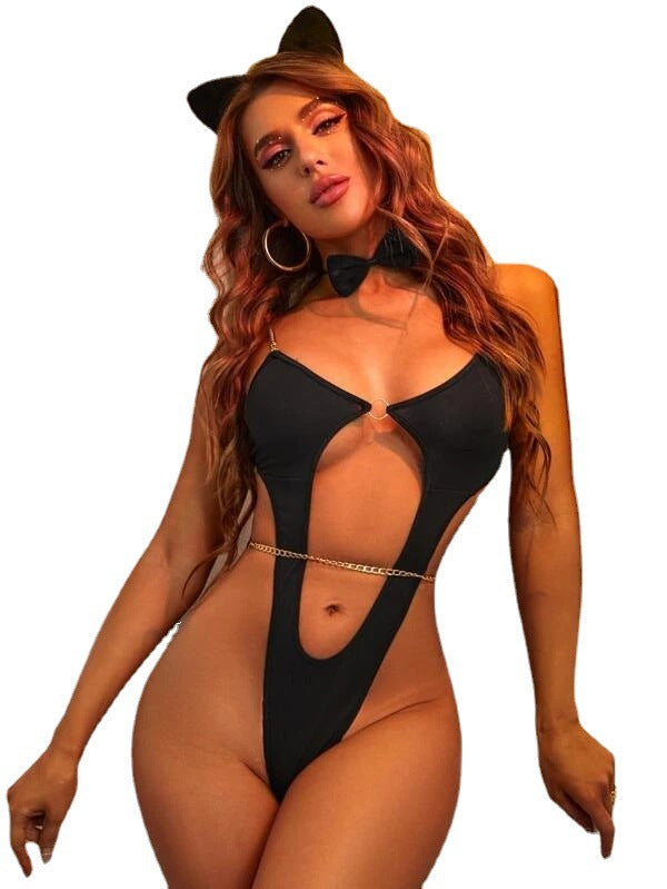 Rabbit Girl Lace-Up Bodysuit Lingerie