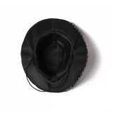 Handmade Skull Print Cowboy Hat