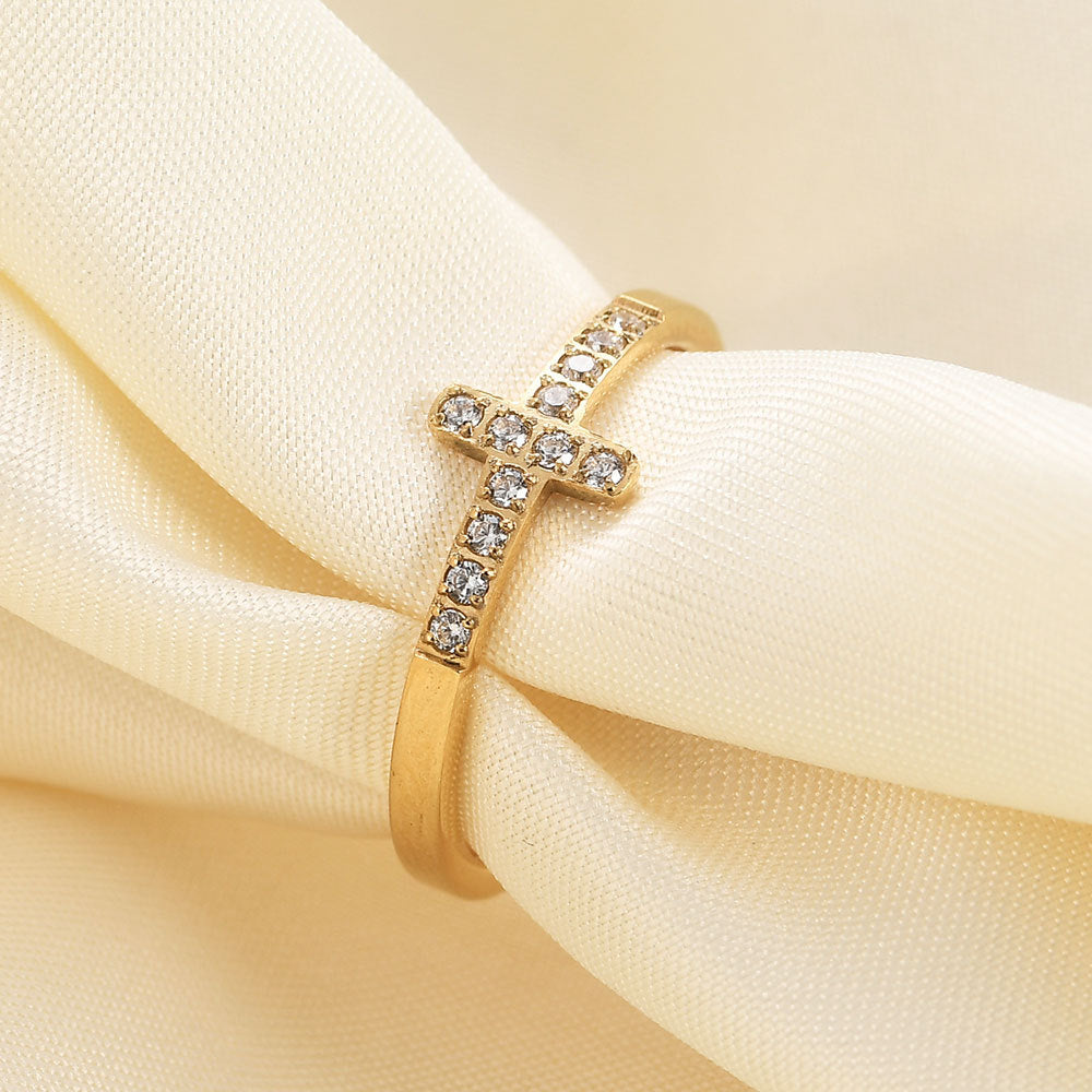 Cross Studded Lolita Ring