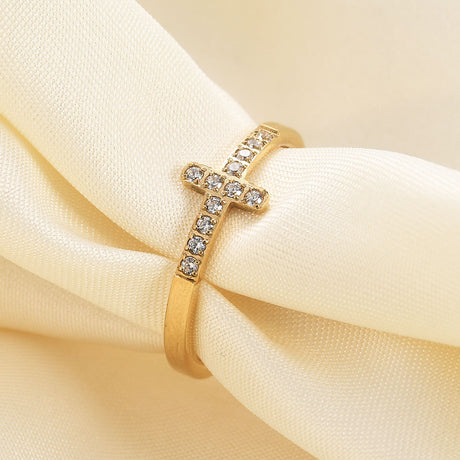 Cross Studded Lolita Ring