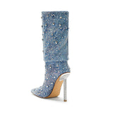 Denim Dream Pointy Heel Boots